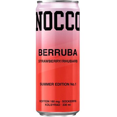 Energidryck Nocco BCAA Berruba Strawberry/rhubard 33 cl inkl pant Energidryck Nocco BCAA Berruba Strawberry/rhubard 33 cl inkl pant