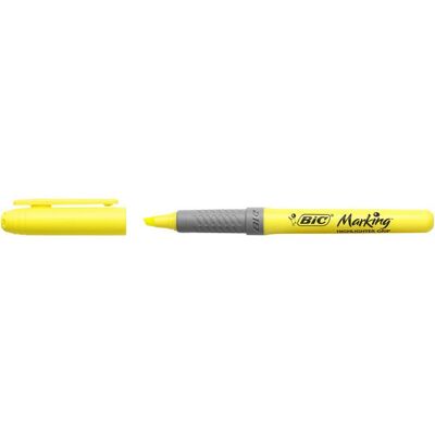 Överstrykningspenna BIC Grip Gul Överstrykningspenna BIC Grip Gul