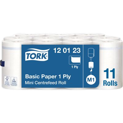 Papper Tork Basic M1 vit 11 rullar Papper Tork Basic M1 vit 11 rullar