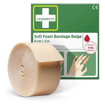 Cederroth Mjuk Skumförband - 2m Beige - Första hjälpen Cederroth Mjuk Skumförband - 2m Beige - Första hjälpen