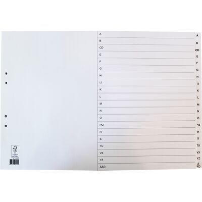 Niceday Register papper A3L A-Ö Niceday Register papper A3L A-Ö