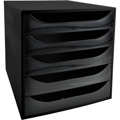 Förvaringsbox Office Depot 5-lådor svart Förvaringsbox Office Depot 5-lådor svart