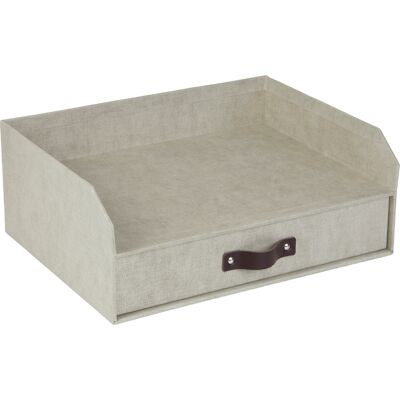 Brevkorg Bigso Walter med låda canvas linen Brevkorg Bigso Walter med låda canvas linen
