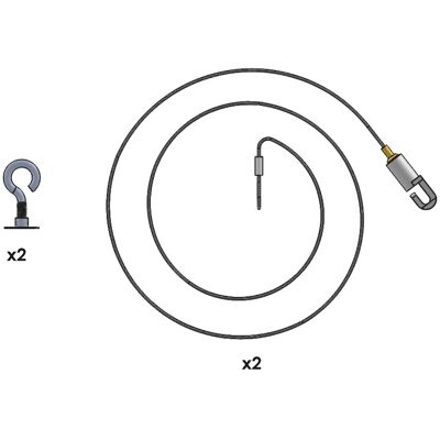 Götessons Vajerupphängning till skena 2-pack Götessons Vajerupphängning till skena 2-pack