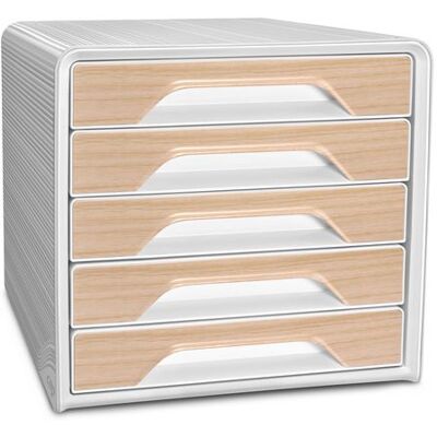 Blankettbox CEP Smoove 5-lådor vit/beech Blankettbox CEP Smoove 5-lådor vit/beech