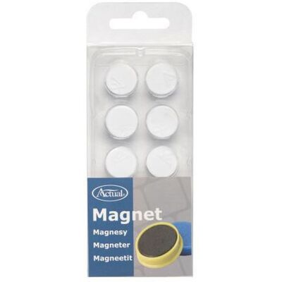 Magnetknappar ACTUAL 16mm vit 10/fp Magnetknappar ACTUAL 16mm vit 10/fp