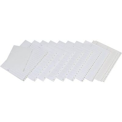 NO BRAND Plastregister A4+ A-Ö 225/240x297mm vit NO BRAND Plastregister A4+ A-Ö 225/240x297mm vit