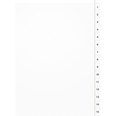 White Box Register vit PP A4 1-15 White Box Register vit PP A4 1-15