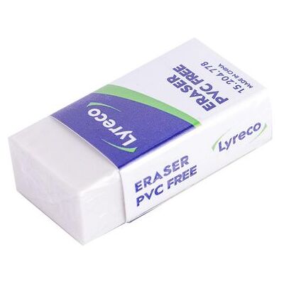 Radergummi LYRECO 42x20x12mm vit Radergummi LYRECO 42x20x12mm vit