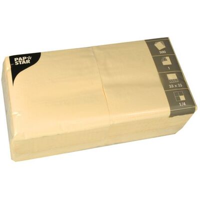 PAPSTAR Servett 1-lags 33x33cm creme 500/fp PAPSTAR Servett 1-lags 33x33cm creme 500/fp