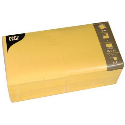 PAPSTAR Servett 1-lags 33x33cm gul 500/fp PAPSTAR Servett 1-lags 33x33cm gul 500/fp