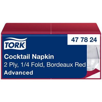 Tork Servetter 24x24 cm 2-lager Bordeaux - Pappersservetter Tork Servetter 24x24 cm 2-lager Bordeaux - Pappersservetter