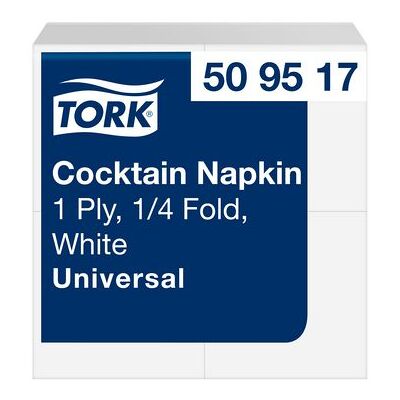 Servett TORK Cocktail 1-lags vit 500/fp Servett TORK Cocktail 1-lags vit 500/fp
