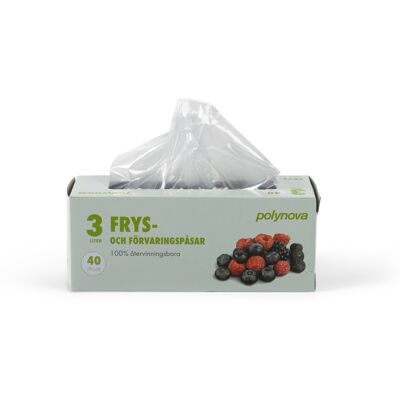 Polynova N Fryspåsar 3 liter LLD 22 my 40-pack Polynova N Fryspåsar 3 liter LLD 22 my 40-pack