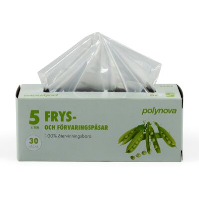 Polynova N Fryspåsar 5 liter LLD 22 my 30-pack Polynova N Fryspåsar 5 liter LLD 22 my 30-pack