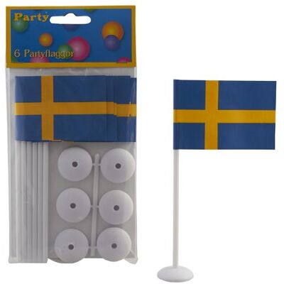 Bordsflagga FESTIVE m.fot 5x8cm 6/fp Bordsflagga FESTIVE m.fot 5x8cm 6/fp