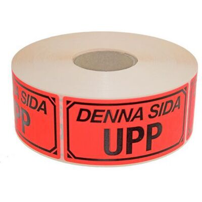Nordic Generic Brands - THIS_SIDE_UP - Fluorescerande - Etikett Nordic Generic Brands - THIS_SIDE_UP - Fluorescerande - Etikett