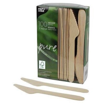 PAPSTAR Bestick Kniv PURE FSC 16,5cm 100/fp PAPSTAR Bestick Kniv PURE FSC 16,5cm 100/fp