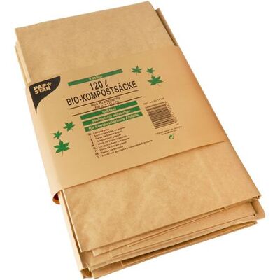 PAPSTAR Kompostpåse PURE papp 120L brun 3/fp PAPSTAR Kompostpåse PURE papp 120L brun 3/fp