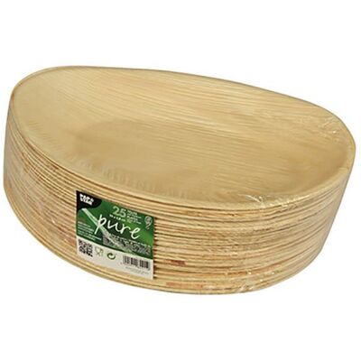 Papstar Naturlig palmblad oval tallrik - Engångs Papstar Naturlig palmblad oval tallrik - Engångs