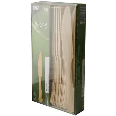 PAPSTAR Bestick Träkniv PURE Premium 50/fp PAPSTAR Bestick Träkniv PURE Premium 50/fp