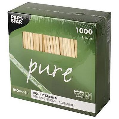PAPSTAR Rörpinne PURE Bambu 15cm 1000/fp PAPSTAR Rörpinne PURE Bambu 15cm 1000/fp