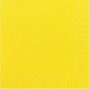 Duni Servett 3-lags 40x40cm gul 125/fp Duni Servett 3-lags 40x40cm gul 125/fp