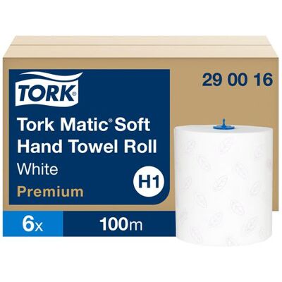 Handduk TORK Pre H1 2-lag vit 6/fp Handduk TORK Pre H1 2-lag vit 6/fp