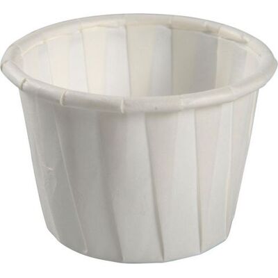 Abena Plissébägare Ø4,4cm 30ml vit 250/fp Abena Plissébägare Ø4,4cm 30ml vit 250/fp