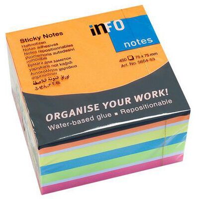 Notes INFO NOTES kub 75x75mm brilliant Notes INFO NOTES kub 75x75mm brilliant