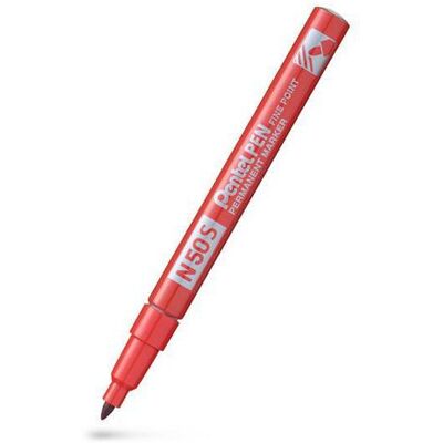 Märkpenna perm. PENTEL N50S rund röd Märkpenna perm. PENTEL N50S rund röd