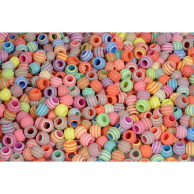 PLAYBOX Plastpärla pastell ränder 1550/fp PLAYBOX Plastpärla pastell ränder 1550/fp