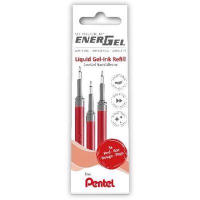 Refill PENTEL EnerGel needle röd 3/fp Refill PENTEL EnerGel needle röd 3/fp