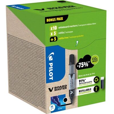 Pilot Begreen Whiteboardpenna PILOT GP Svart 10+10/fp Pilot Begreen Whiteboardpenna PILOT GP Svart 10+10/fp