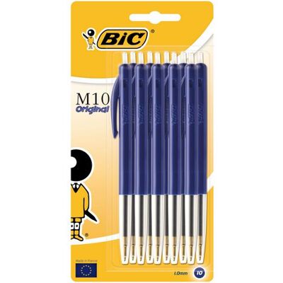 Kulpenna BIC Clic M10 1,0 blå blis 10/fp Kulpenna BIC Clic M10 1,0 blå blis 10/fp