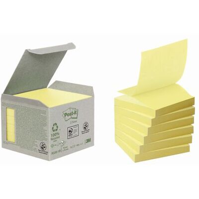 Notes POST-IT Z-block 76x76mm gul 6/fp Notes POST-IT Z-block 76x76mm gul 6/fp
