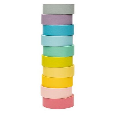 Colorations Washi Tape Pastel - 10-pack för pyssel Colorations Washi Tape Pastel - 10-pack för pyssel