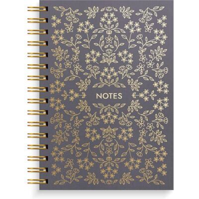 Anteckningsbok BURDE A5 Black Flower Anteckningsbok BURDE A5 Black Flower