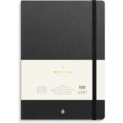 Anteckningsbok BURDE Deluxe A5 svart Anteckningsbok BURDE Deluxe A5 svart
