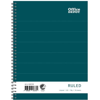 Kollegieblock A5 70 g 70 blad linjerat hålat Office Depot Kollegieblock A5 70 g 70 blad linjerat hålat Office Depot