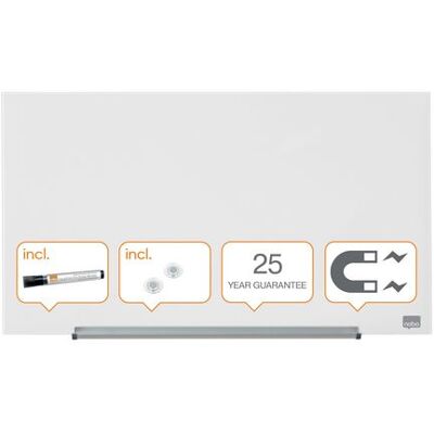 Glastavla NOBO 31' Widescreen vit Glastavla NOBO 31' Widescreen vit