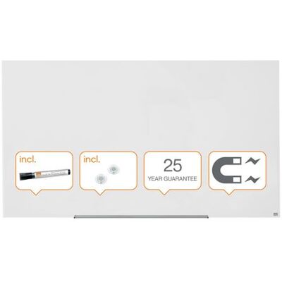 Glastavla NOBO 85' Widescreen vit Glastavla NOBO 85' Widescreen vit