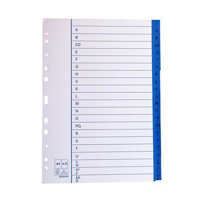 NO BRAND Pappersregister A4 A-Ö 10/fp NO BRAND Pappersregister A4 A-Ö 10/fp