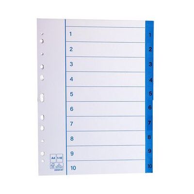 NO BRAND Pappersregister A4 1-10 10/fp NO BRAND Pappersregister A4 1-10 10/fp