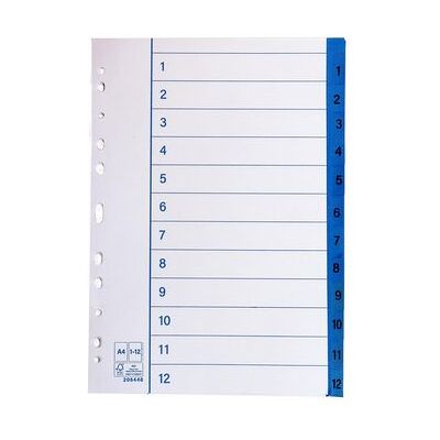 NO BRAND Pappersregister A4 1-12 10/fp NO BRAND Pappersregister A4 1-12 10/fp