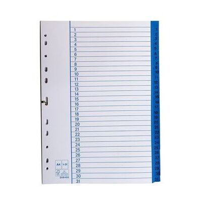 NO BRAND Pappersregister A4 1-31 10/fp NO BRAND Pappersregister A4 1-31 10/fp