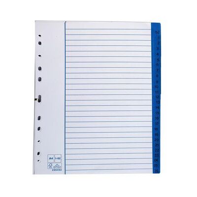 NO BRAND Pappersregister A4 1-52 5/fp NO BRAND Pappersregister A4 1-52 5/fp