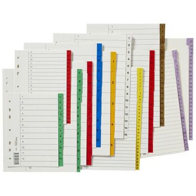 NO BRAND Register plastflik 1-20 brun 10/fp NO BRAND Register plastflik 1-20 brun 10/fp