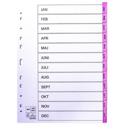 NO BRAND Register plastflik jan-dec rosa 10/fp NO BRAND Register plastflik jan-dec rosa 10/fp