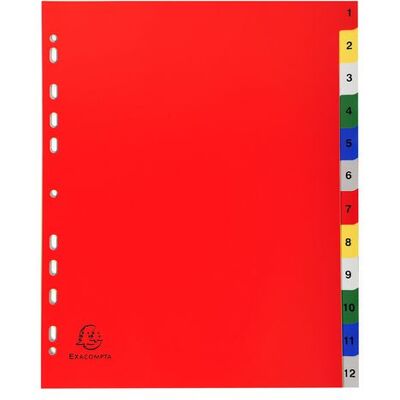 Plastregister EXACOMPTA PP A4+ 1-12 f.f Plastregister EXACOMPTA PP A4+ 1-12 f.f